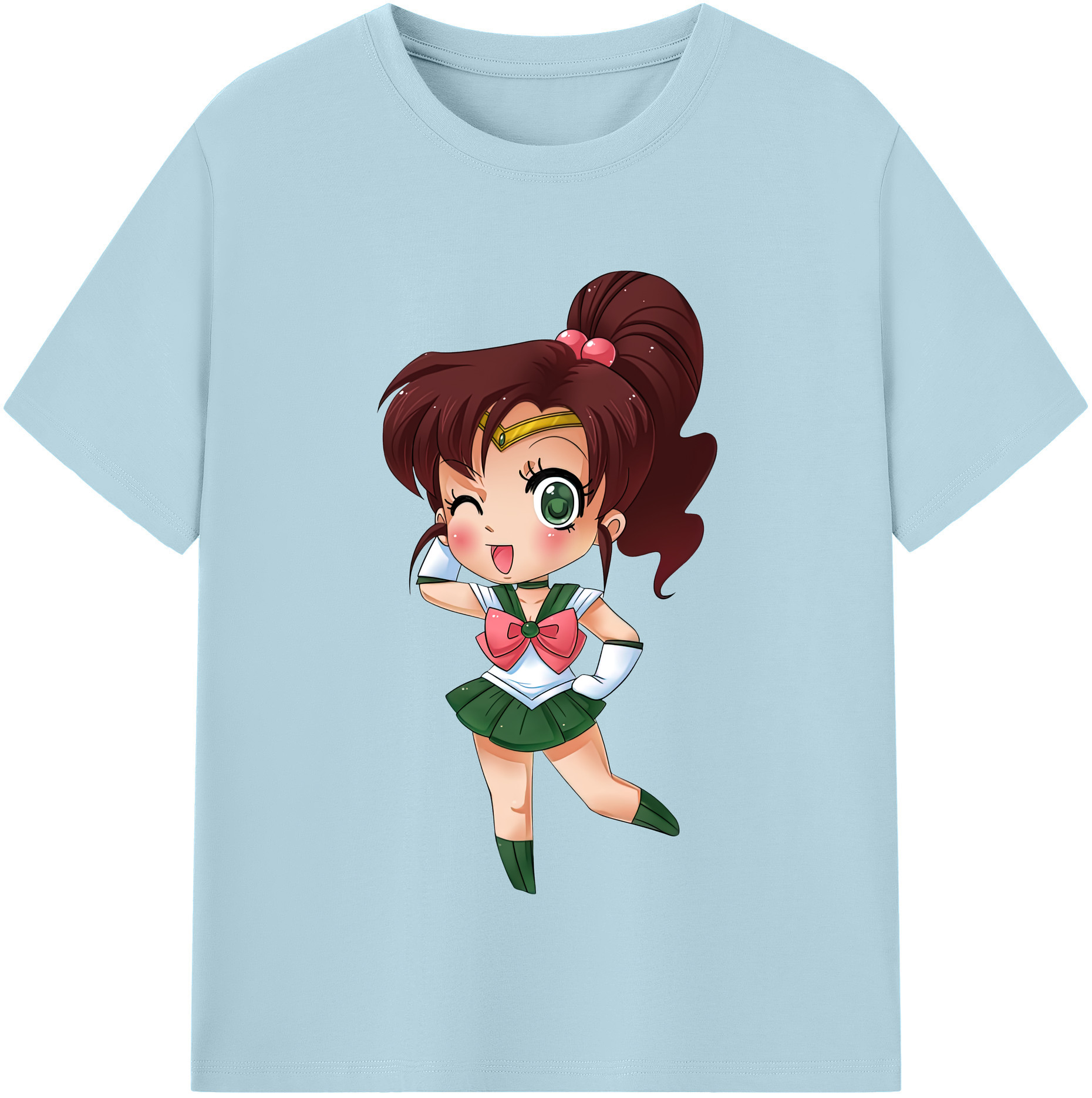 （画像用） 美少女戦士セーラームーン 木野 まこと きの まこと Sailor Moon Kino Makoto （セーラージュピター；Sailor Jupiter） 綿100％半袖Tシャツ（フロントプリント）